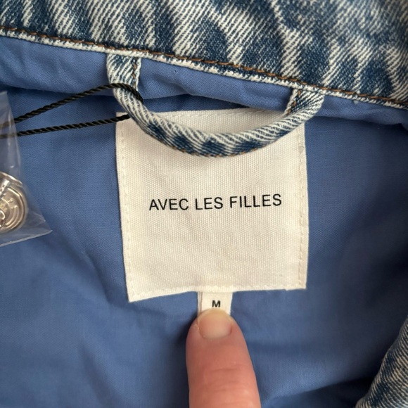 Anthropologie Medium Avec Les Filles Quilted Patchwork Floral Denim Jacket - Picture 3 of 8